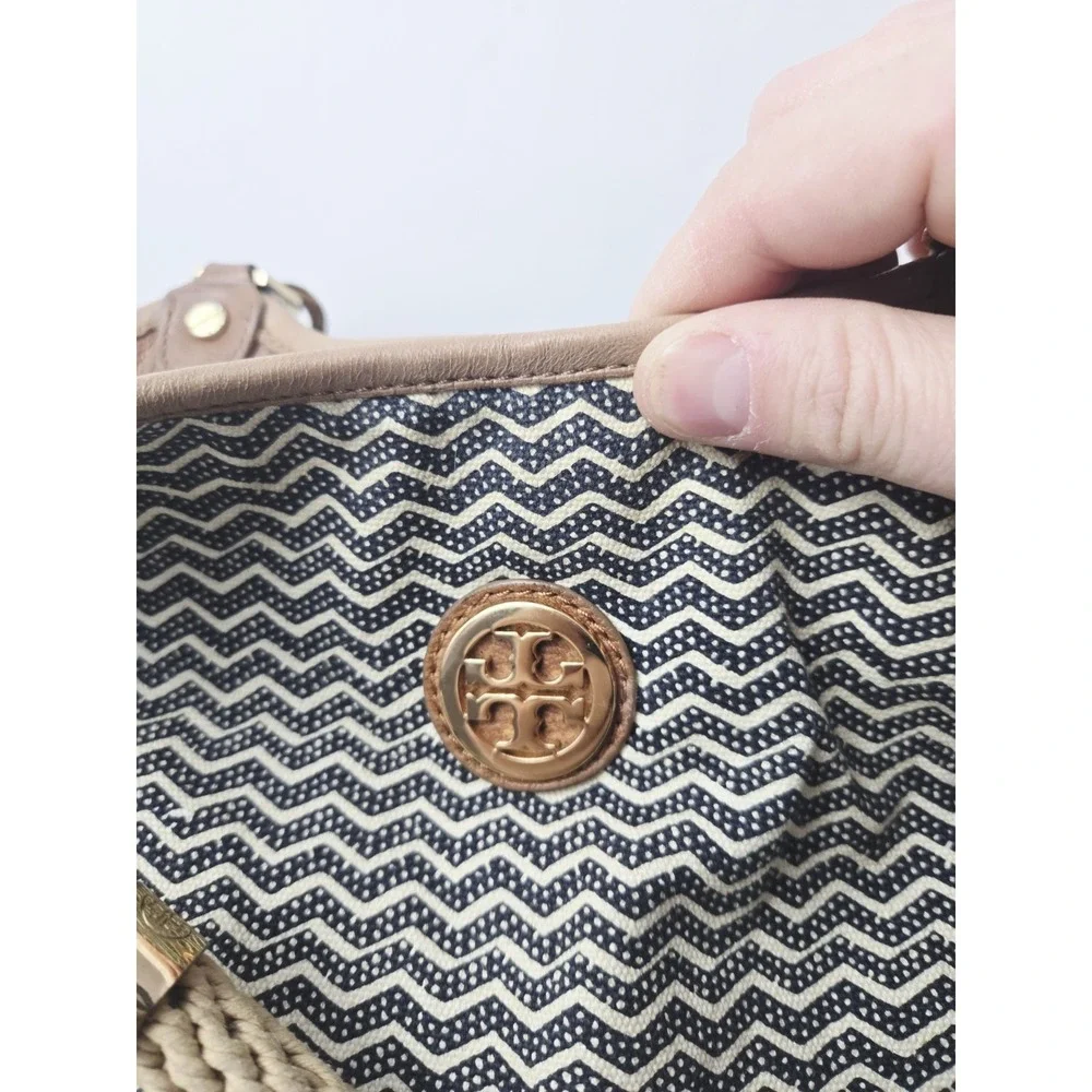 Tory Burch nautical blue stripe rope bag‎ tote